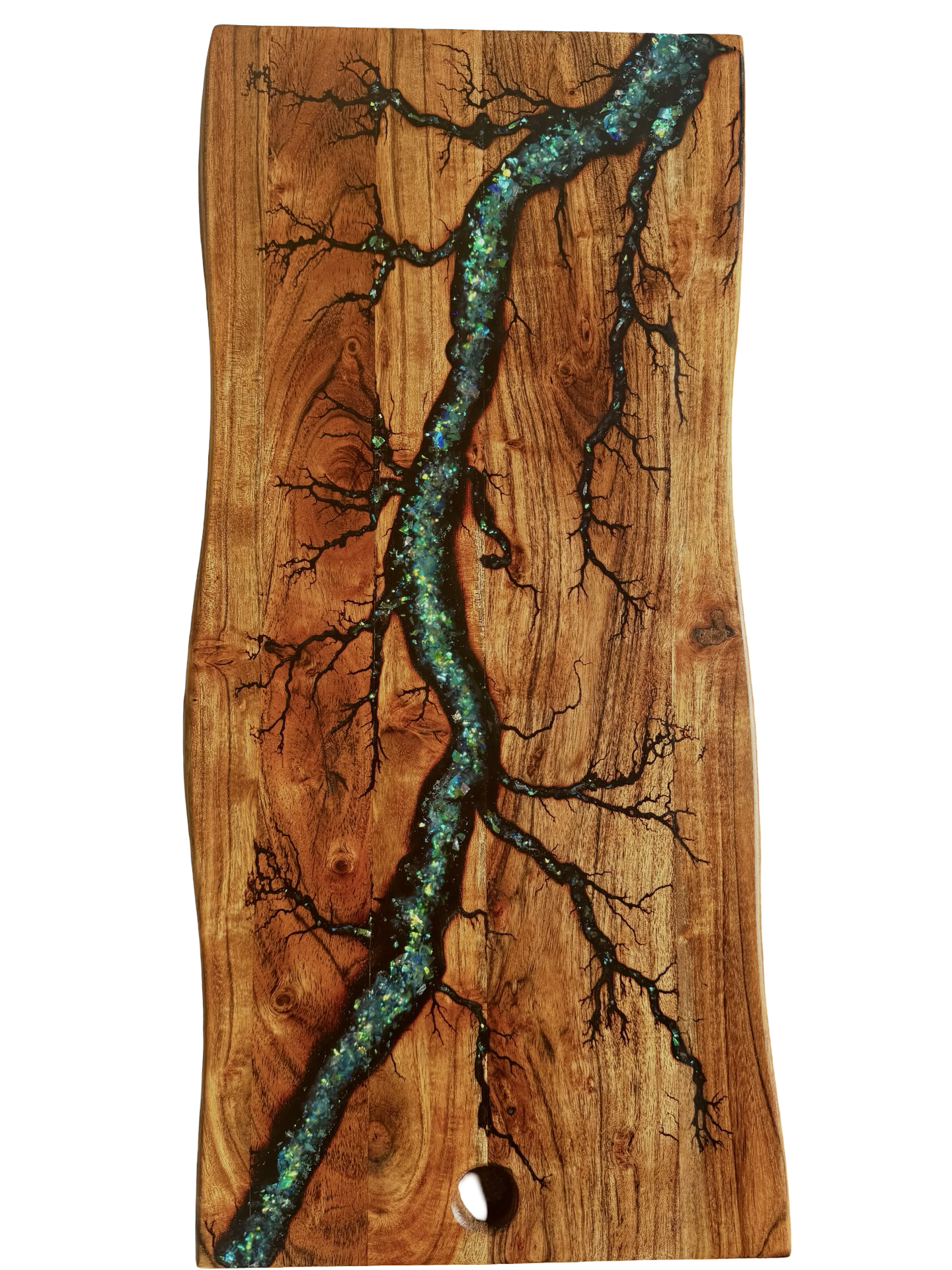 Live Edge Charcuterie Board – Green Opal | Fractal Flow Designs | Australian Made