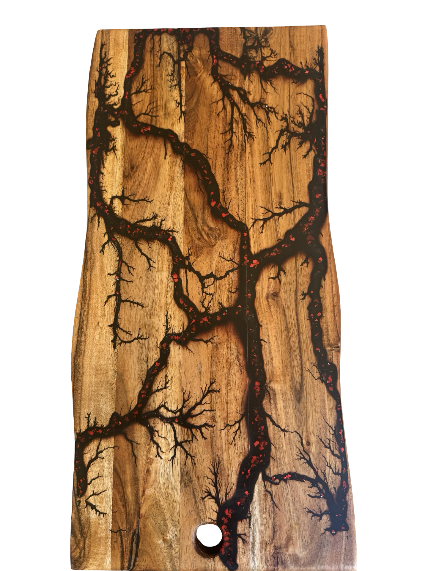 Live Edge Charcuterie Board – Black & Red | Fractal Flow Designs | Australian Made