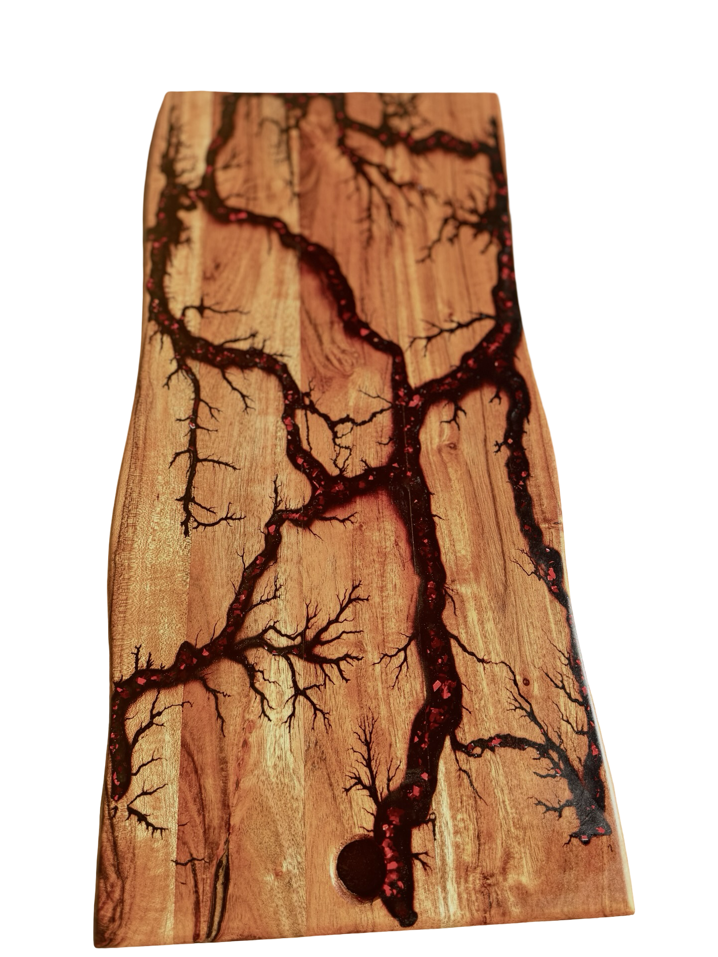 Live Edge Charcuterie Board – Black & Red | Fractal Flow Designs | Australian Made