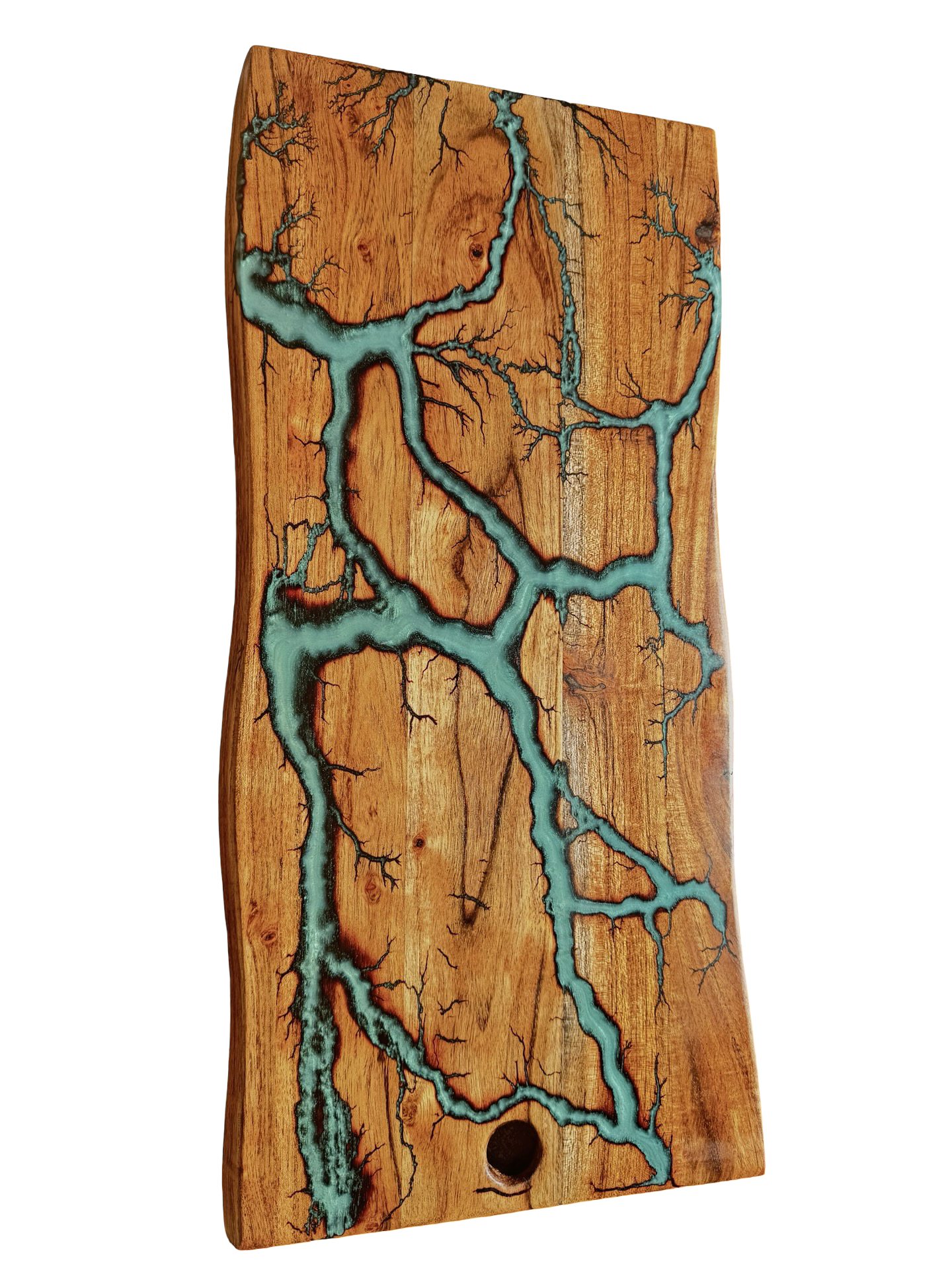 Live Edge Charcuterie Board – Teal Green| Fractal Flow Designs | Australian Made