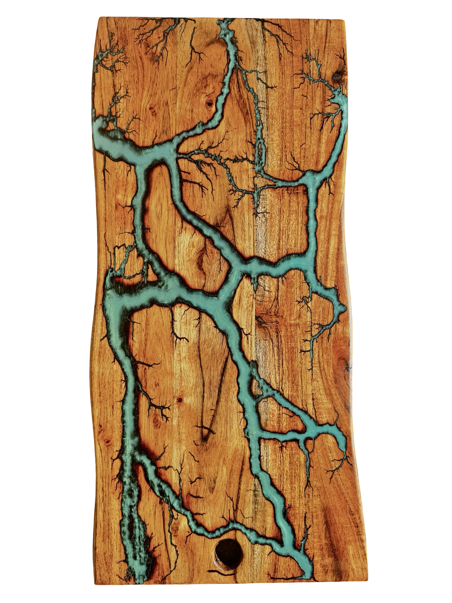 Live Edge Charcuterie Board – Teal Green| Fractal Flow Designs | Australian Made