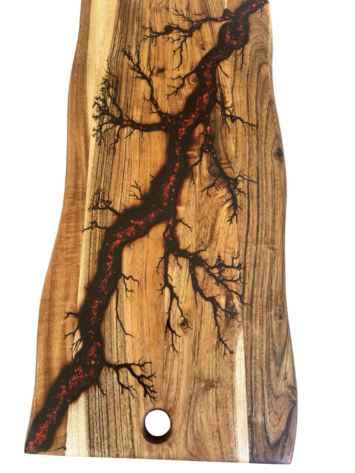Live Edge Serving Board – RED| Fractal Flow Designs | Australian Made