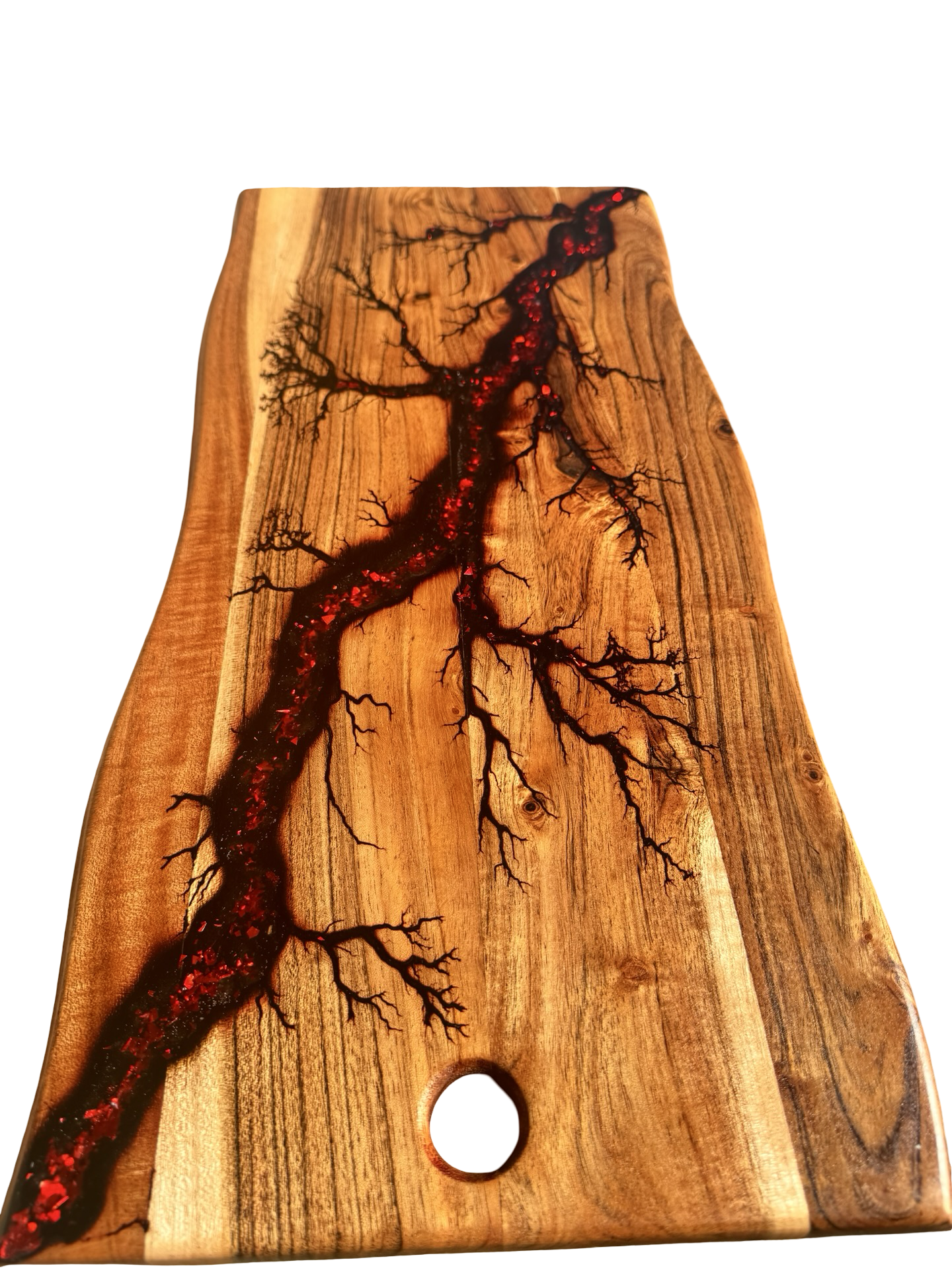 Live Edge Serving Board – RED| Fractal Flow Designs | Australian Made