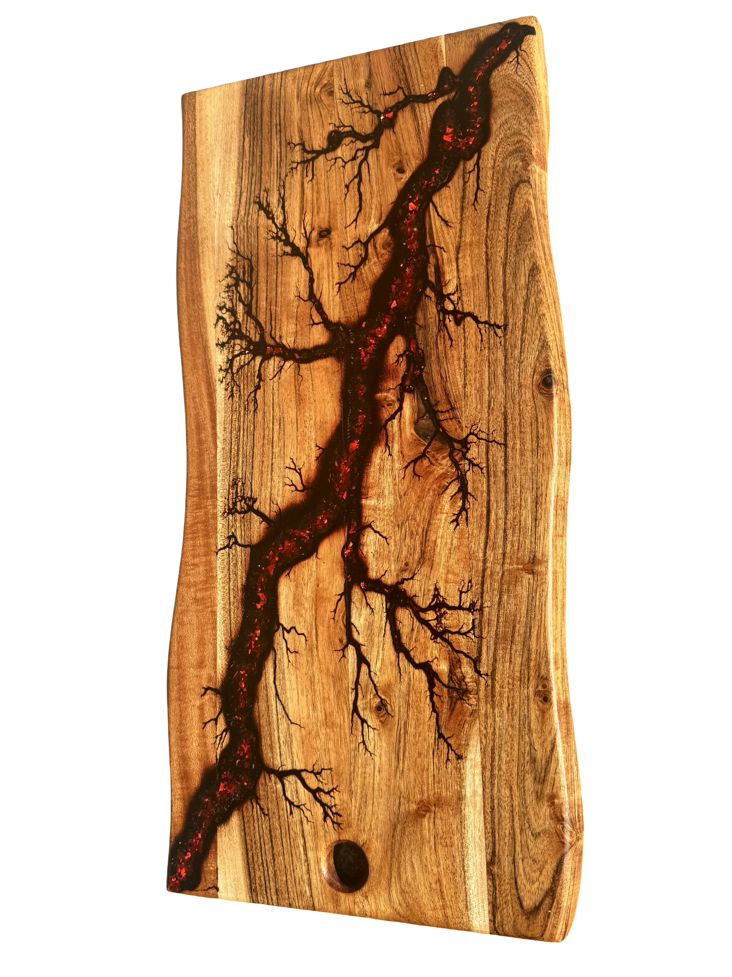 Live Edge Serving Board – RED| Fractal Flow Designs | Australian Made