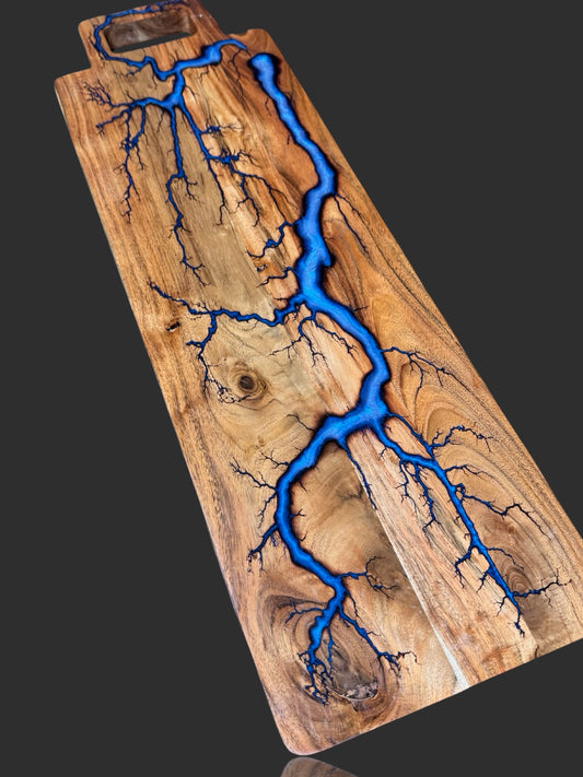 Fractal Flow Designs artisan resin charcuterie platter – unique handmade gift