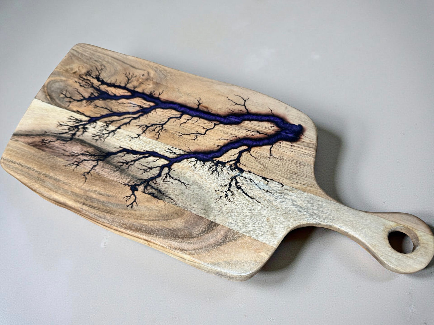 Purple resin cheese board acacia rectangle paddle resin boards Australia premium artisan style