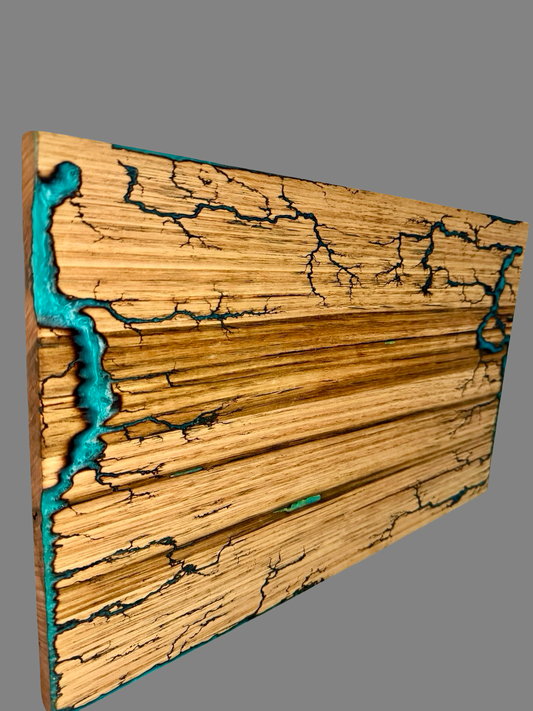 Limited Edition Teal Resin Serving Board – One-of-a-Kind Handcrafted Timber Platter | Fractal Flow Designs (Bairnsdale, VIC, Australia) – Fractal Flow Designs, Australian-made resin board from Bairnsdale Victoria