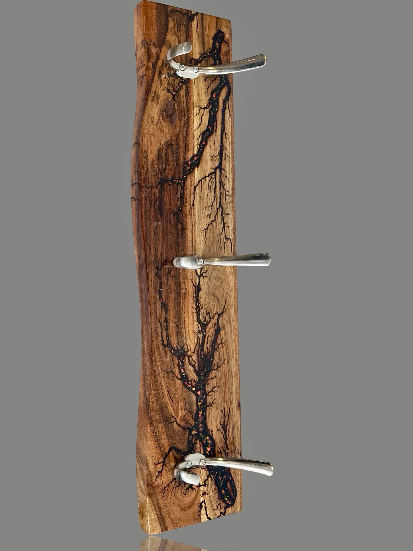 Fractal Flow Designs handcrafted timber coat rack made in Victoria, Australian-made artisan home décor