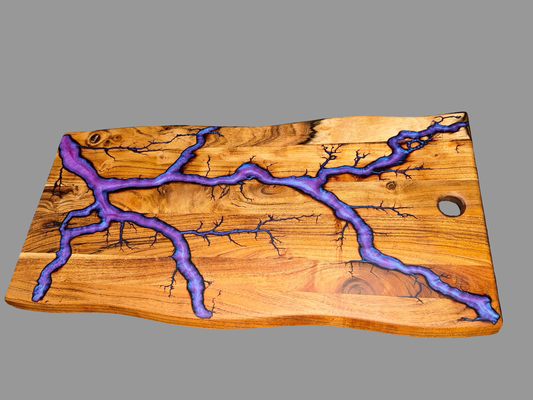 Live Edge Resin Board – Purple | Fractal Flow Designs | Australia