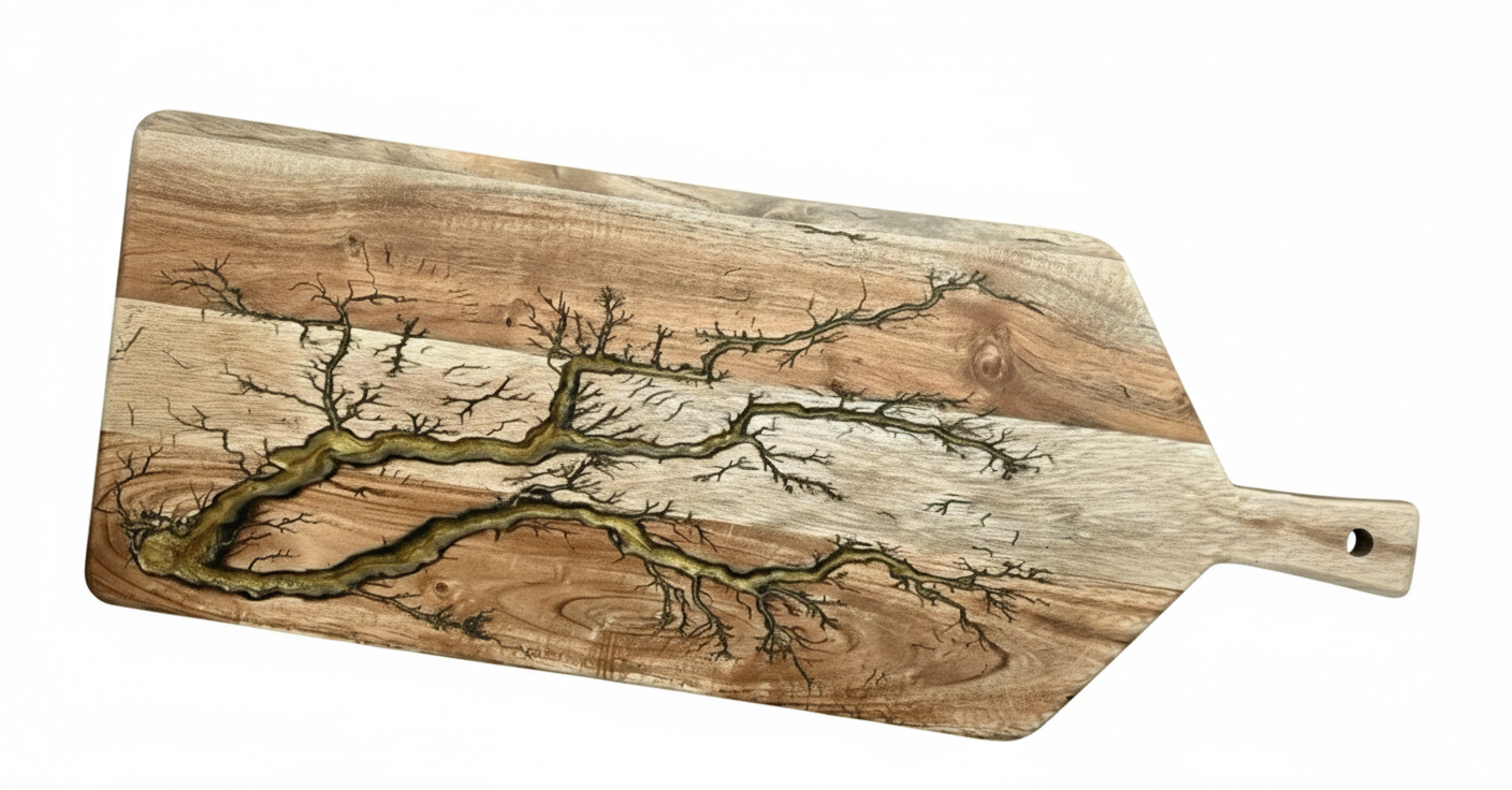 Large resin paddle grazing board, Australia’s #1 Resin board brand– artisan resin platter for weddings, anniversaries, and gourmet cheese spreads.