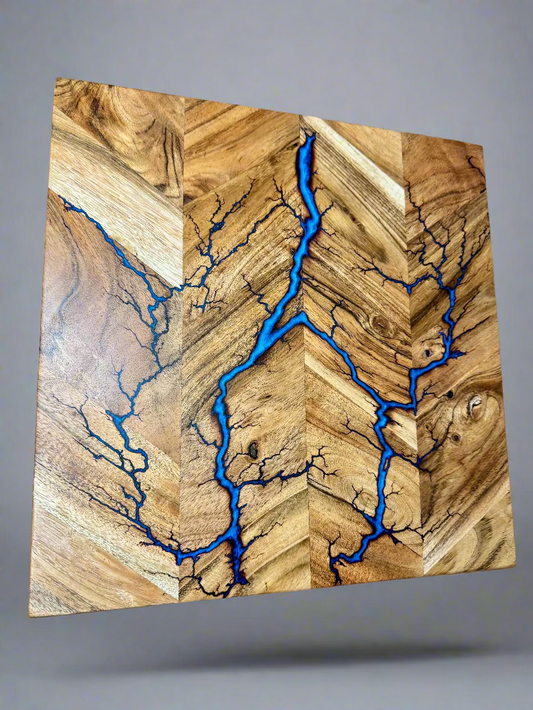 Herringbone Timber Chopping Board – Handmade Resin Board | Fractal Flow Designs, Bairnsdale VIC | Resin Boards Australia – Fractal Flow Designs, Australian-made resin board from Bairnsdale Victoria