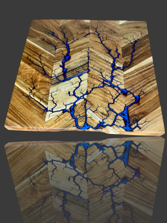 Herringbone Timber Chopping Board – Handmade Resin Board | Fractal Flow Designs, Bairnsdale VIC | Resin Boards Australia – Fractal Flow Designs, Australian-made resin board from Bairnsdale Victoria
