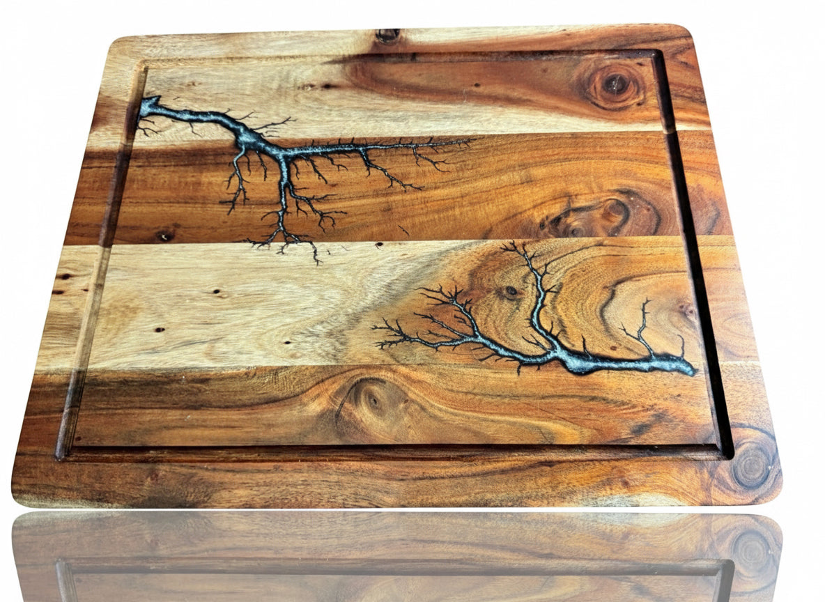 Australian resin chef chopping board by Fractal Flow Designs — designed for professional kitchens and high-end presentation.