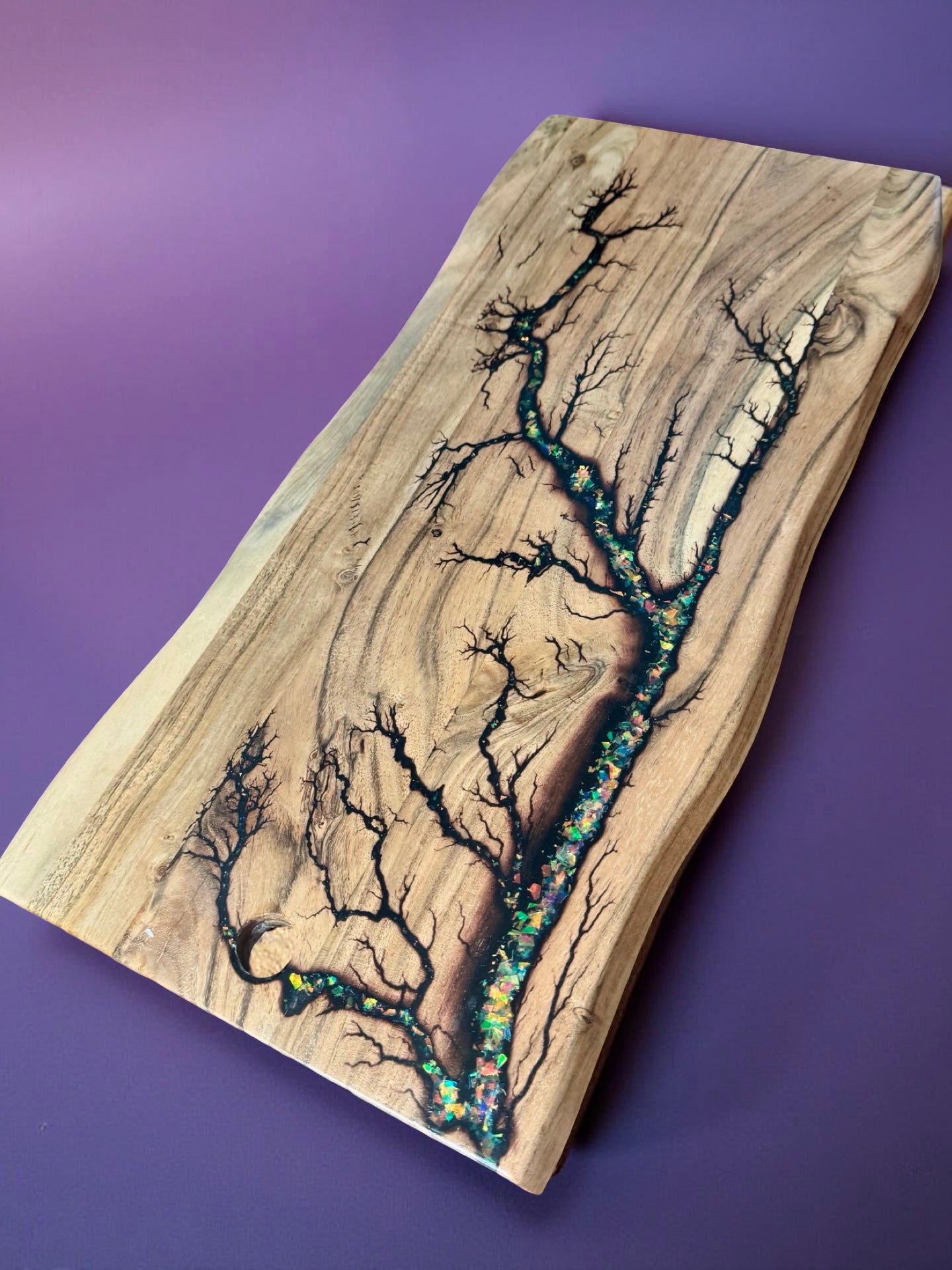 Statement charcuterie board resin and timber luxury Australian serving piece