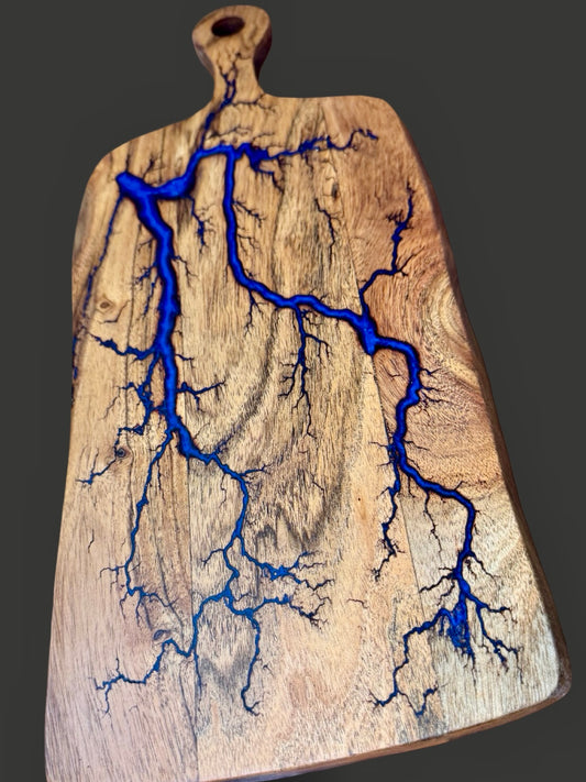 Handcrafted resin art cheese board – sustainable Australian timber grazing platter for entertaining