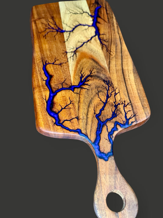 Handcrafted timber resin cheese paddle board artisan made in Victoria