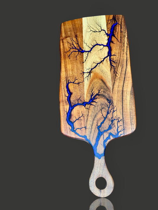 Fractal Flow Designs resin cheese board – bold handcrafted timber grazing board Victoria