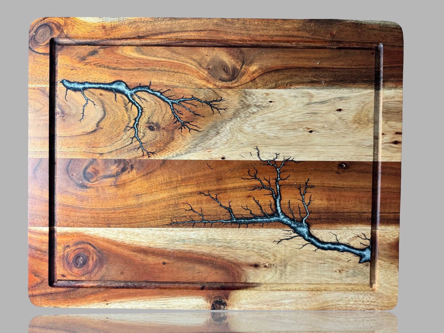 resin chopping board for entertaining by Fractal Flow Designs — handcrafted Australian resin board with bold detail