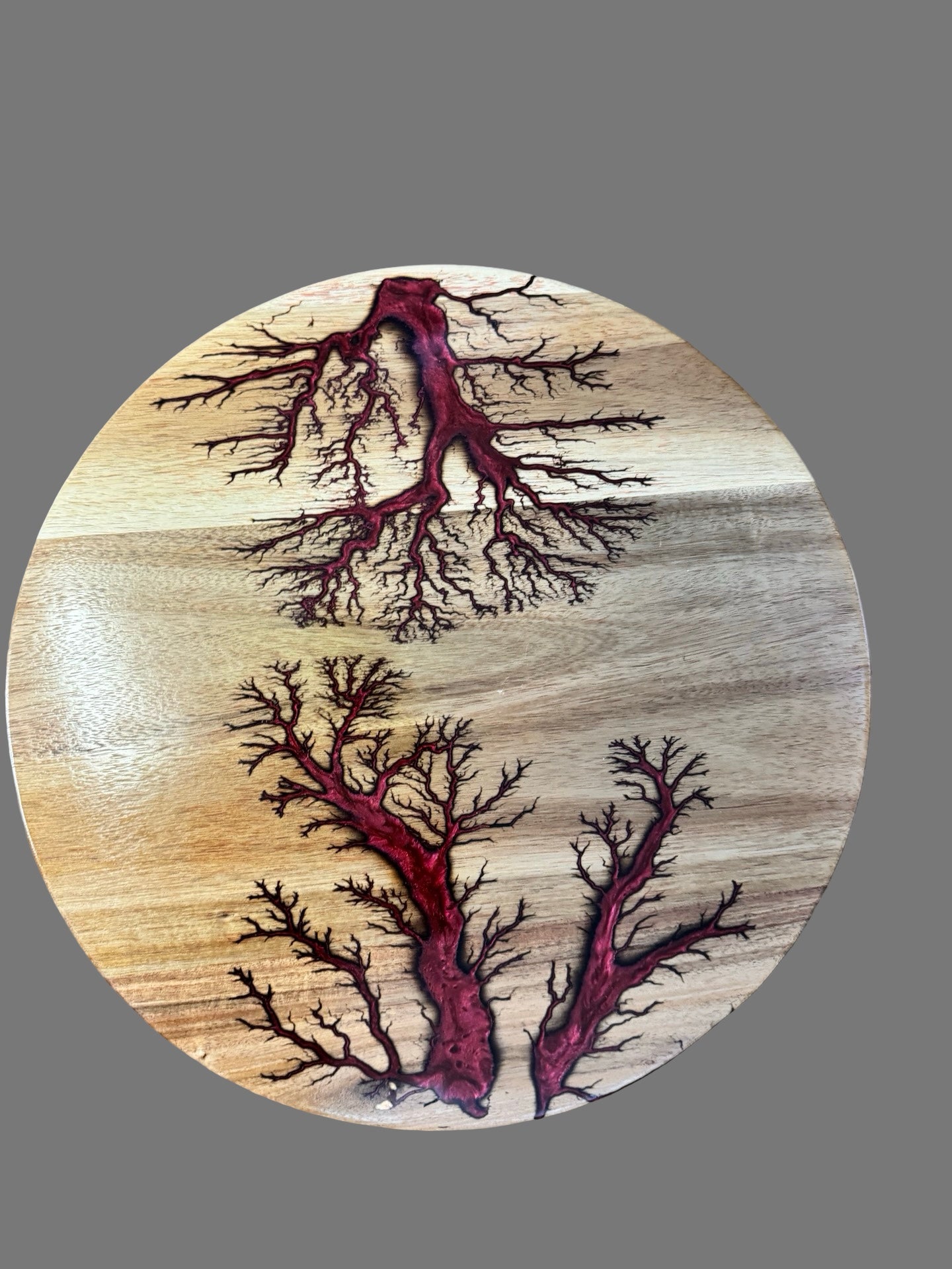 Resin lazy Susan by Fractal Flow Designs, handcrafted Australian timber serving platter, premium resin art grazing board for entertaining East Gippsland