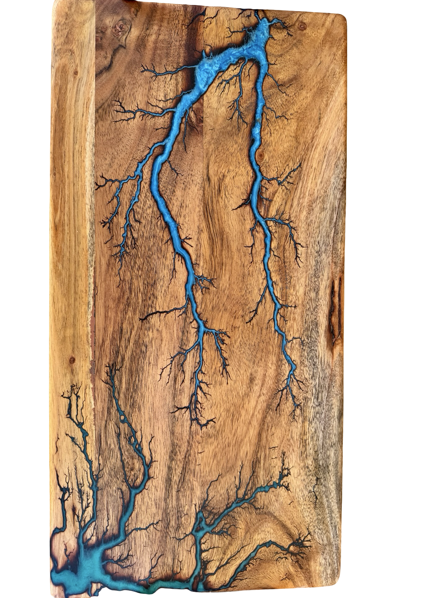 Blue & Green Resin Serving Board – Australia - Fractal Flow Designs