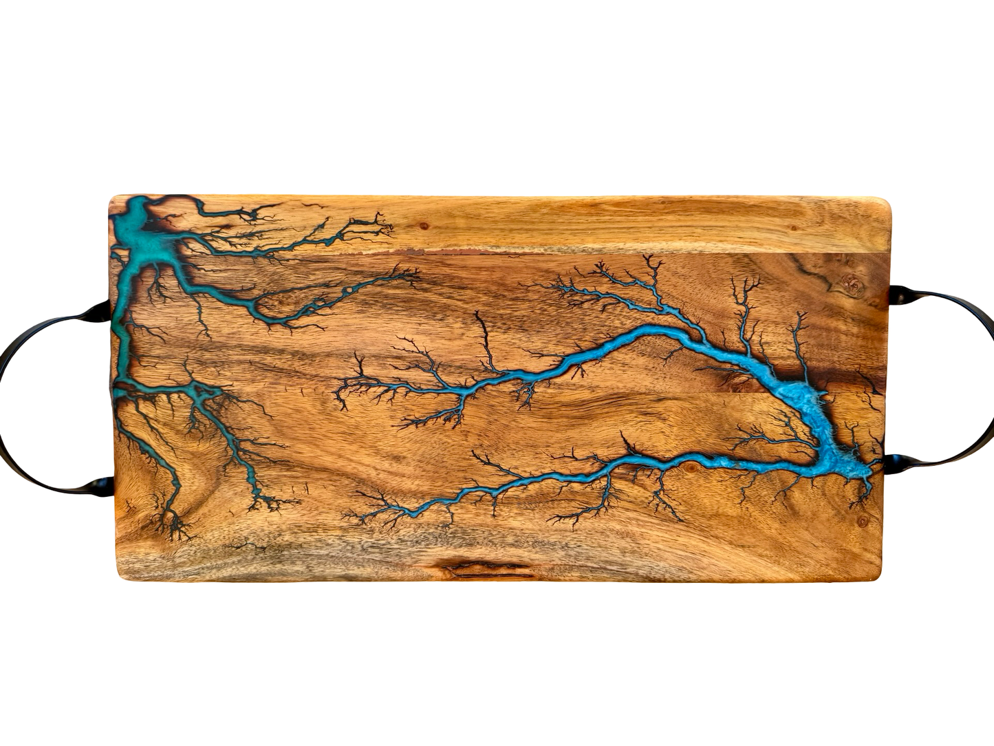 Blue & Green Resin Serving Board – Australia - Fractal Flow Designs
