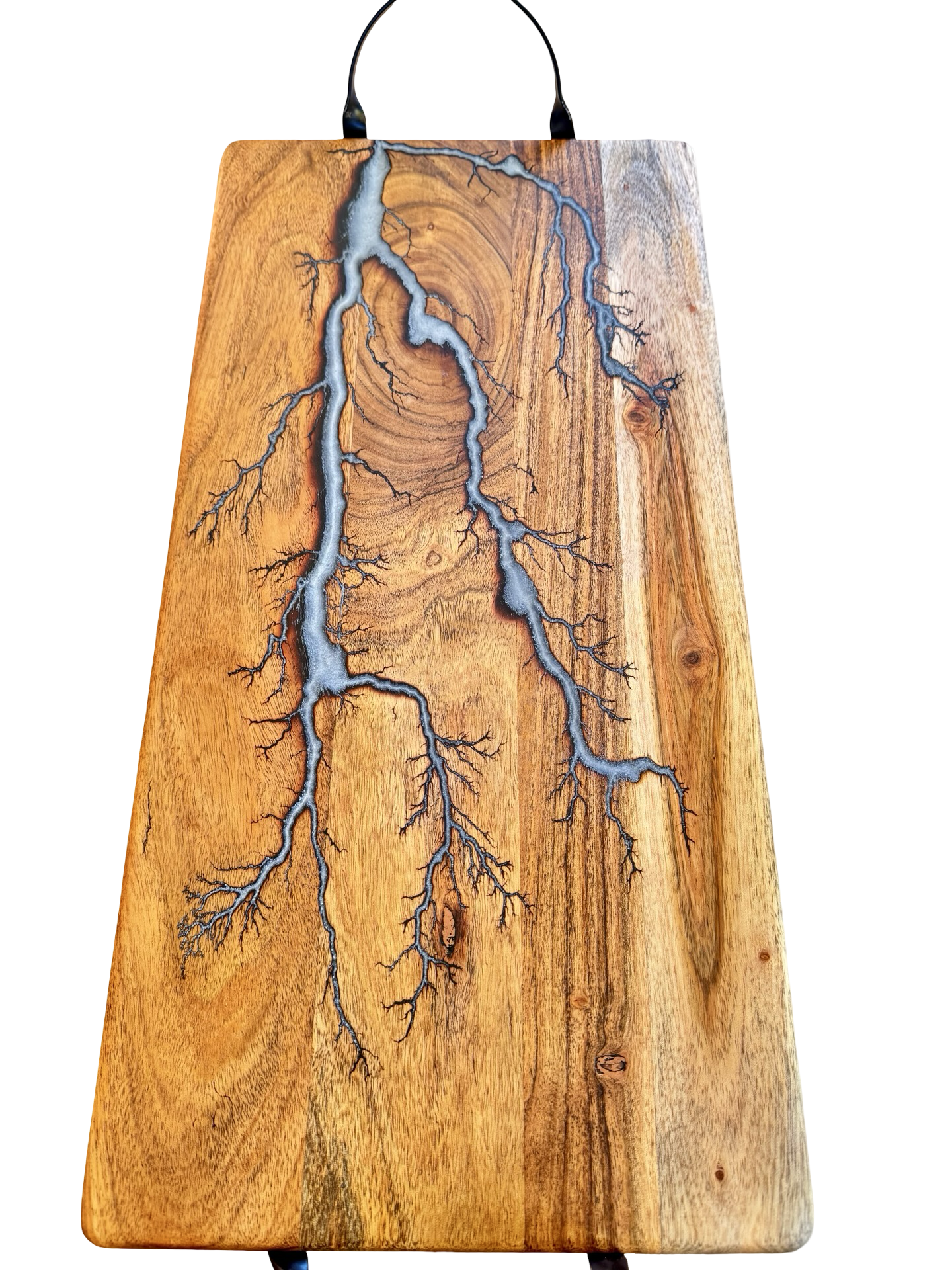 Silver / Grey Resin Serving Board – Australia - Fractal Flow Designs