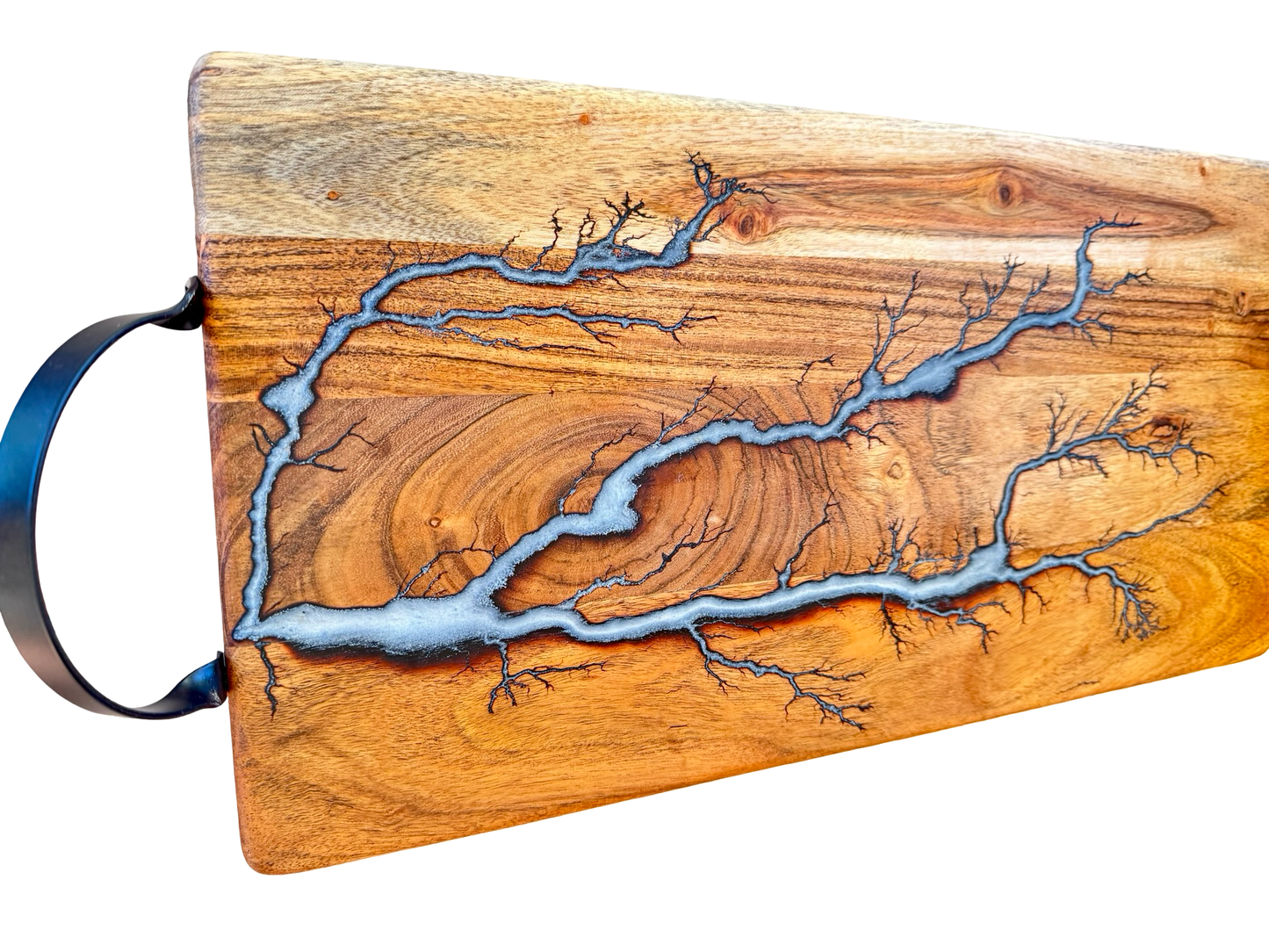 Silver / Grey Resin Serving Board – Australia - Fractal Flow Designs