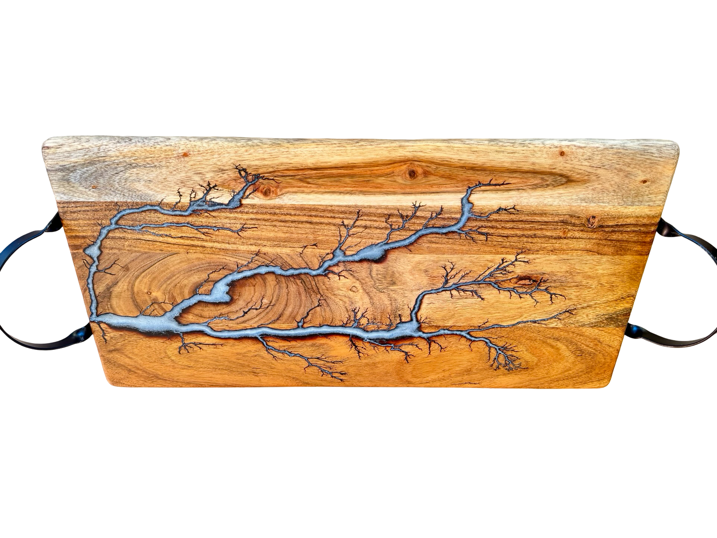Silver / Grey Resin Serving Board – Australia - Fractal Flow Designs