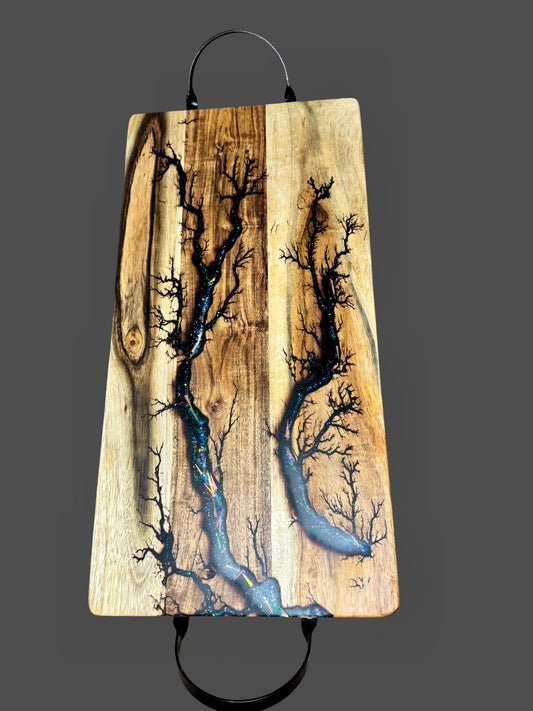Resin and timber serving board perfect for wedding and housewarming gifts