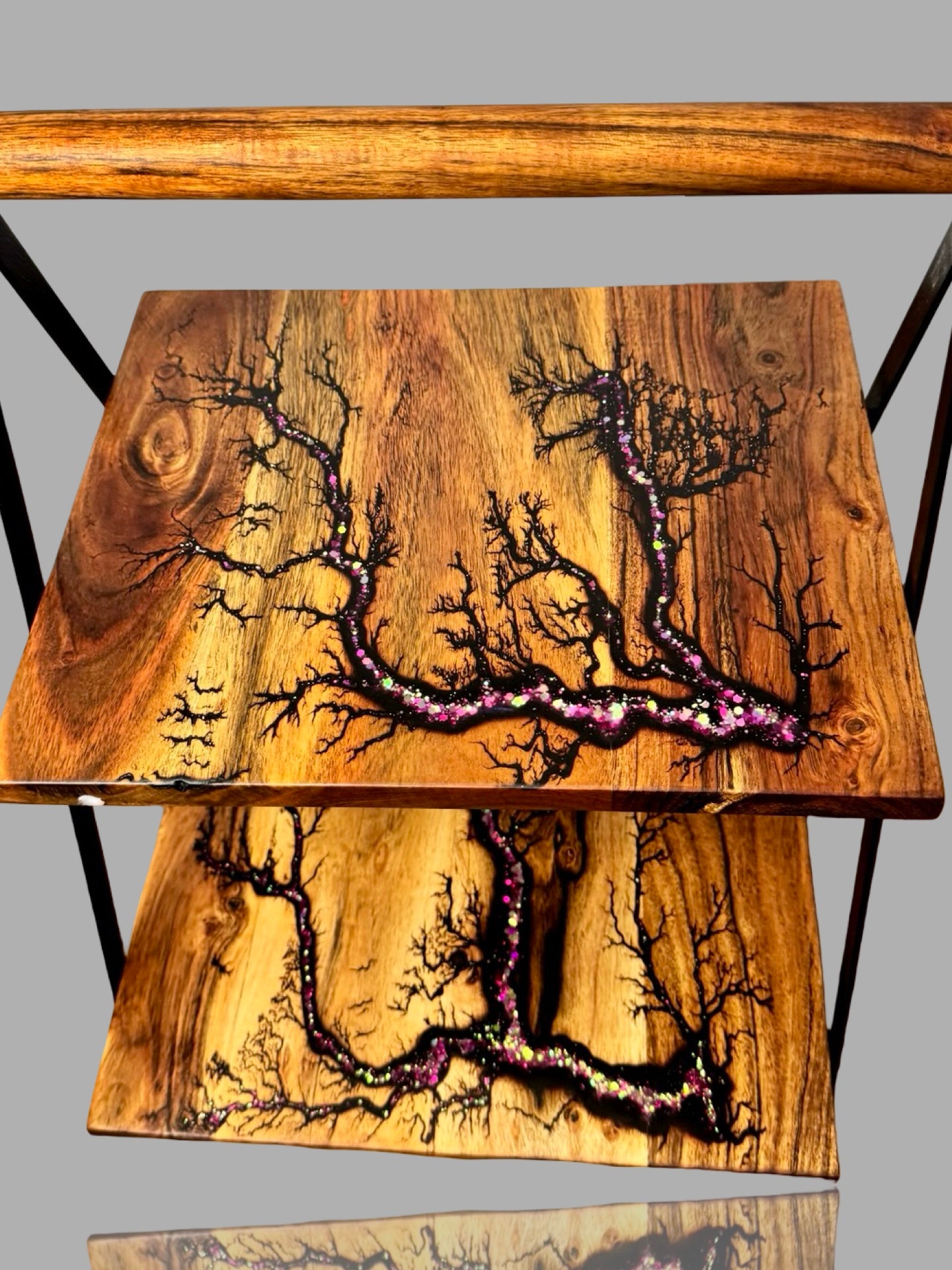 Handcrafted resin cake stand by Fractal Flow Designs, artisan kitchenware made in Bairnsdale Victoria