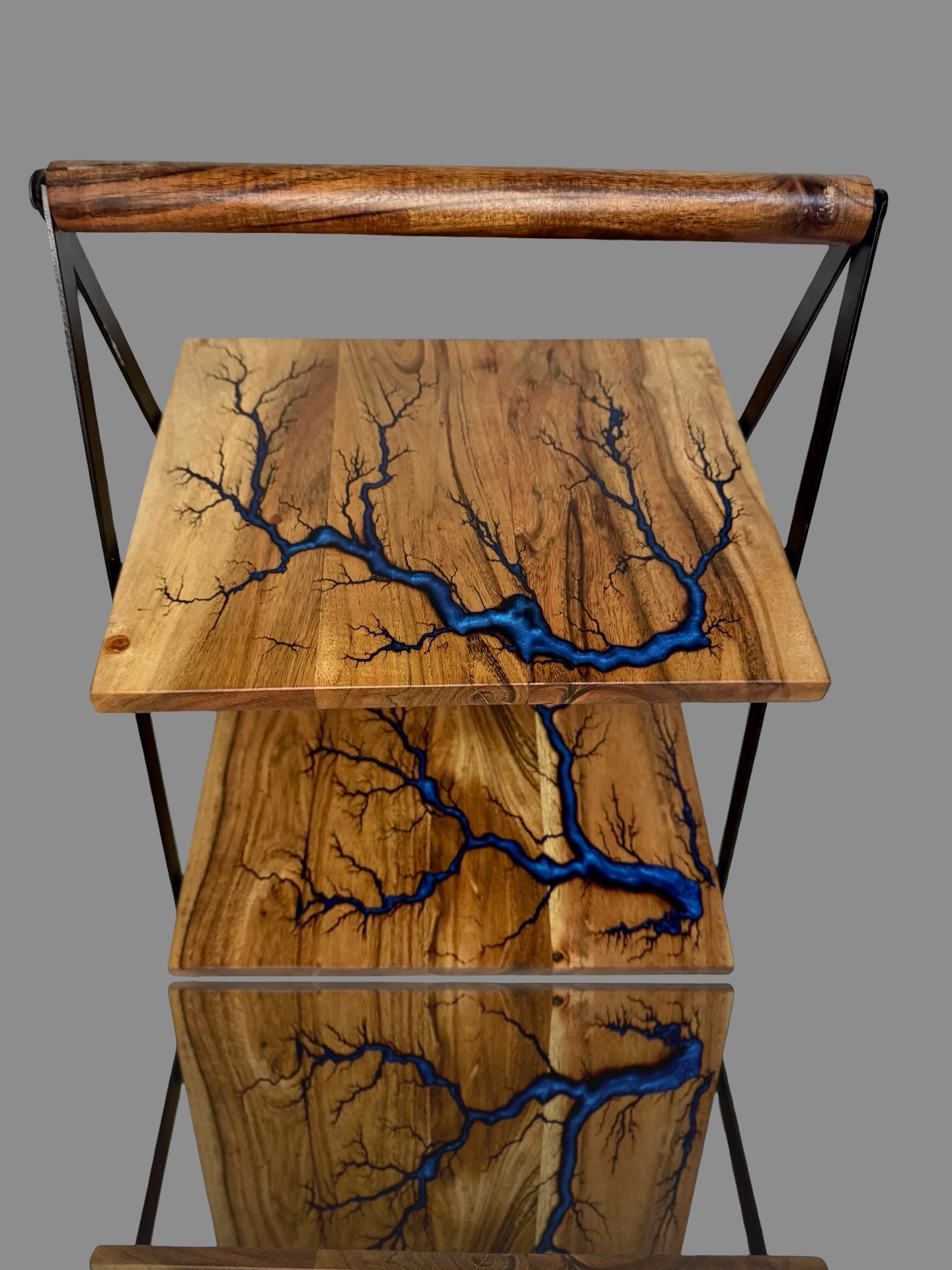 Resin Timber Cake Stand – Handcrafted Fractal Design | Fractal Flow Designs – Fractal Flow Designs, Australian-made resin board from Bairnsdale Victoria