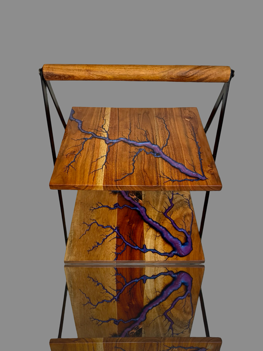 Australian-Made Resin & Electric Burnt Timber Cake Stand – Fractal Flow Designs – Fractal Flow Designs, Australian-made resin board from Bairnsdale Victoria