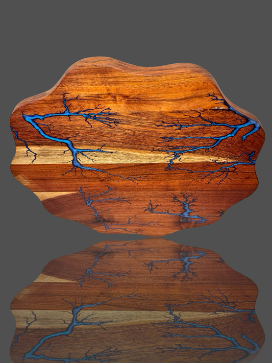 Wave resin serving board – handcrafted Australian timber platter by Fractal Flow Designs Bairnsdale